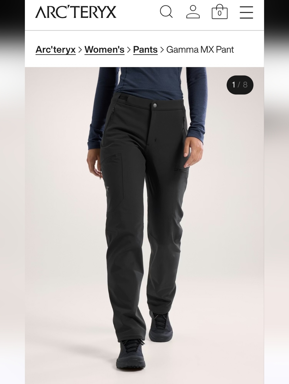 Arc'teryx Women's Gamma MX Straight-Leg Pants in Black